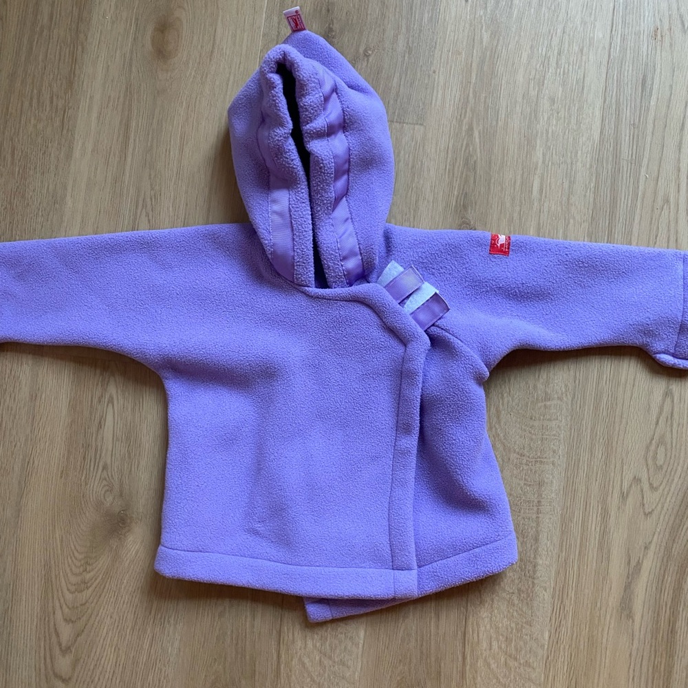 Purple Hooded Baby Jacket